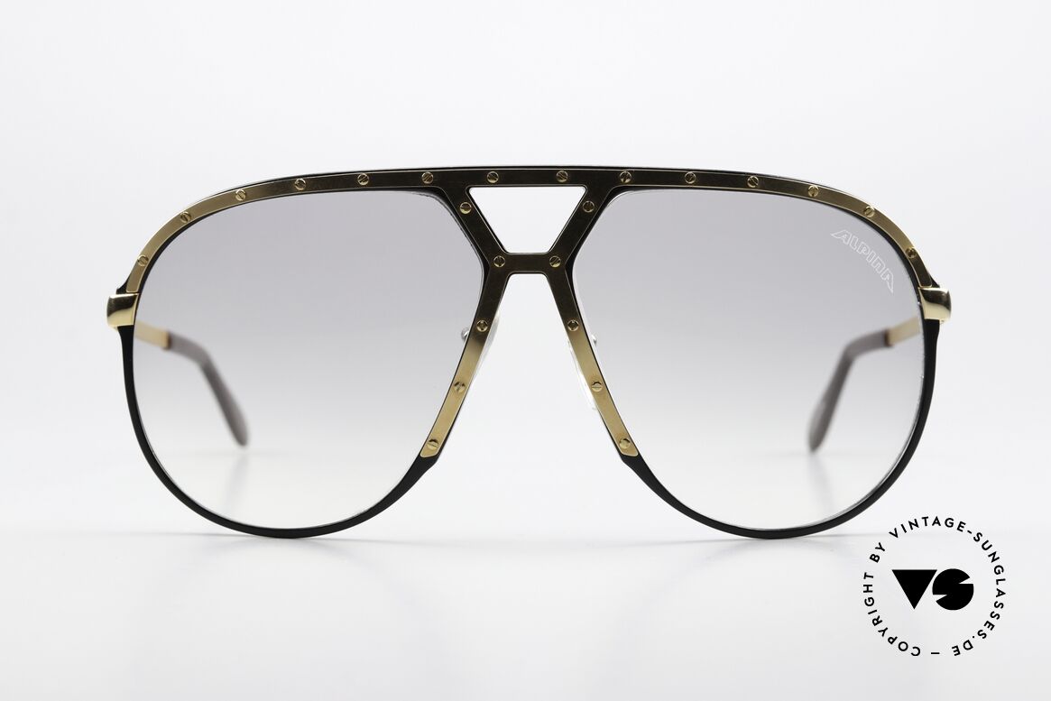 Alpina M1 With Slightly Tinted Lenses, black frame + gold ornamental cover & 24 screws, Made for Men