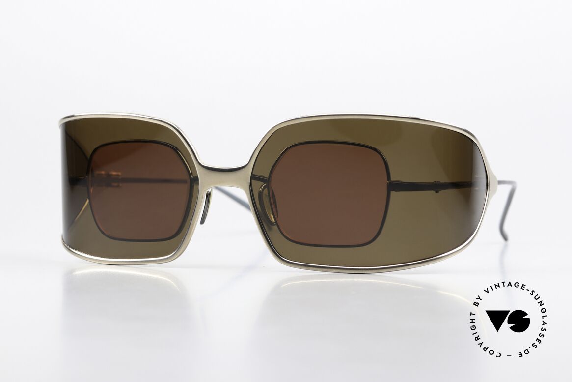 Christian Roth 14004 Gunmetal With Gold Clip-On, ingeniously implemented clip-on concept; see pics!, Made for Men and Women