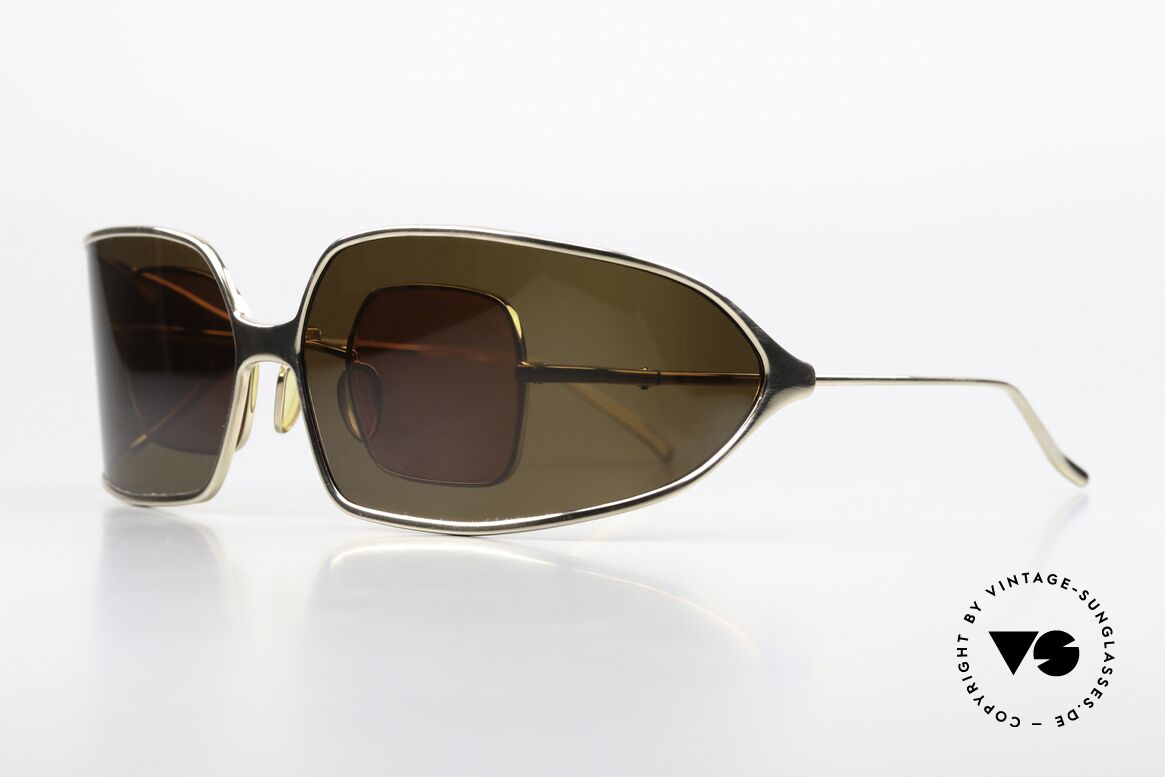 Christian Roth 14004 2 In 1 Glasses Polarized, small titanium frame, in size 38/26, made in Japan, Made for Men and Women