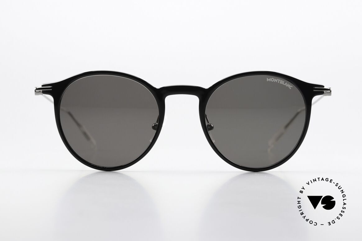 Montblanc MB0097S Classic Panto Sunglasses, model MB0097S size 50/21, 145mm (in LARGE fit), Made for Men