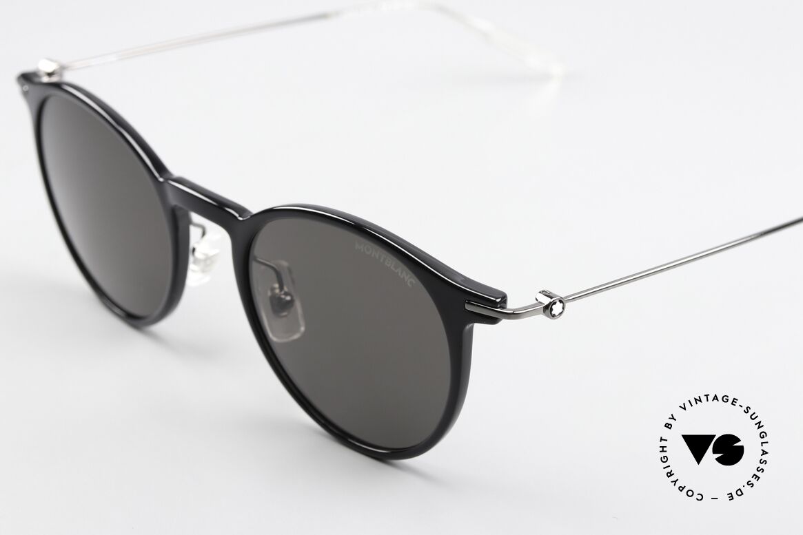 Montblanc MB0097S Classic Panto Sunglasses, elegant men's sunglasses with 100% UV protection, Made for Men