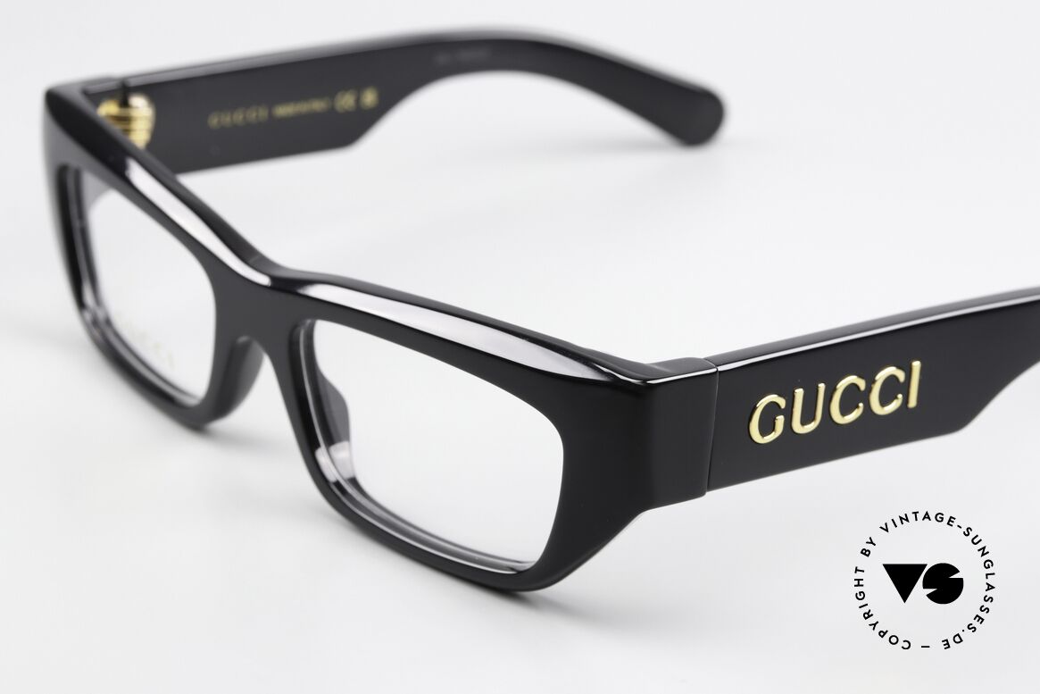 Gucci GG1297O Massive Acetate Frame Black, extremely sturdy frame (quality: made in Italy), Made for Men and Women