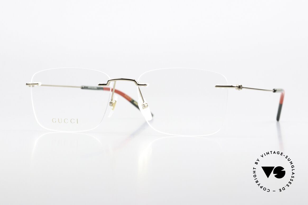 Gucci GG0399O Rimless Frame Made In Italy, rimless Gucci eyeglasses, GG0399O, size 56/17, 150, Made for Men