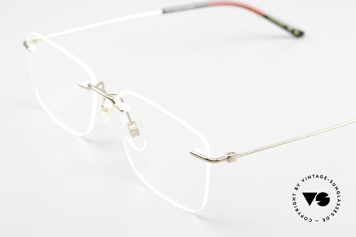 Gucci GG0399O Rimless Frame Made In Italy, the lens shape can be changed (and thus also the size), Made for Men