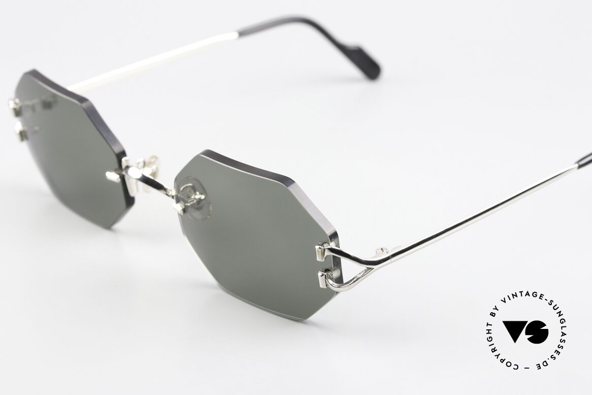 Cartier Rimless Octag One Of A Kind Platinum, precious OCTAG designer shades; platinum-plated!, Made for Men and Women