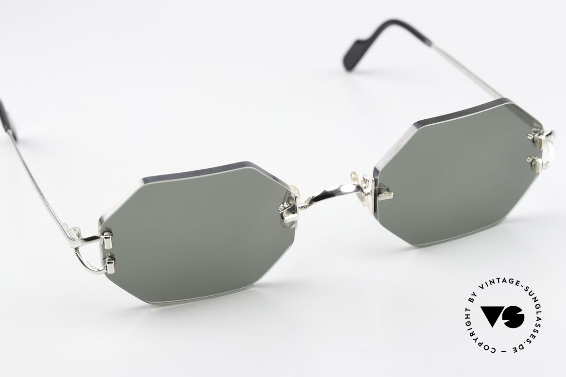 Cartier Rimless Octag One Of A Kind Platinum, 2nd hand, but like new with original case by Cartier, Made for Men and Women