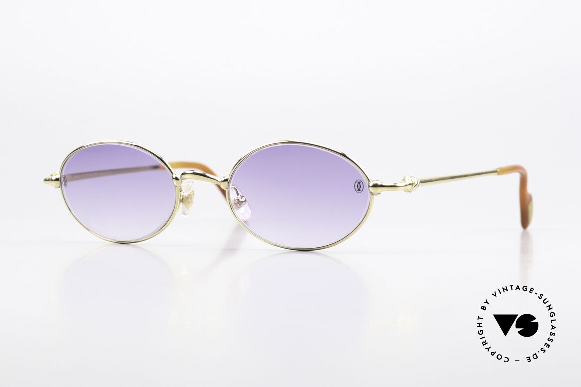Cartier Filao - S Small Oval 90s Shades 22ct, oval CARTIER vintage sunglasses in size 47/19, 130, Made for Men and Women
