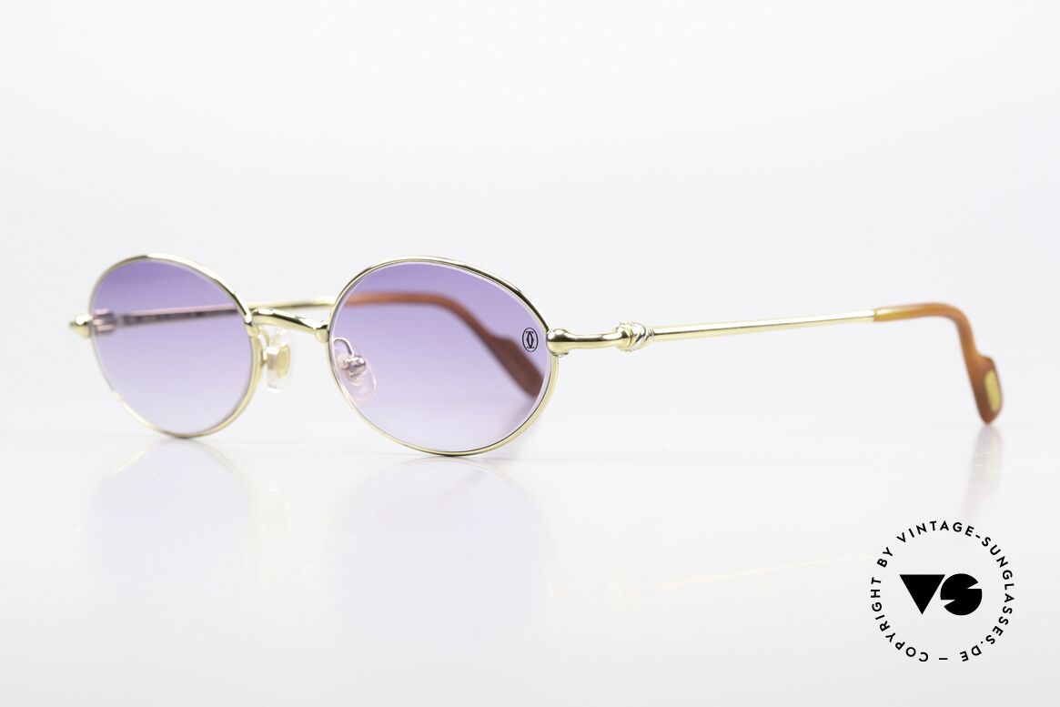 Cartier Filao - S Small Oval 90s Shades 22ct, costly 22ct gold-plated frame & 100% UV protection, Made for Men and Women