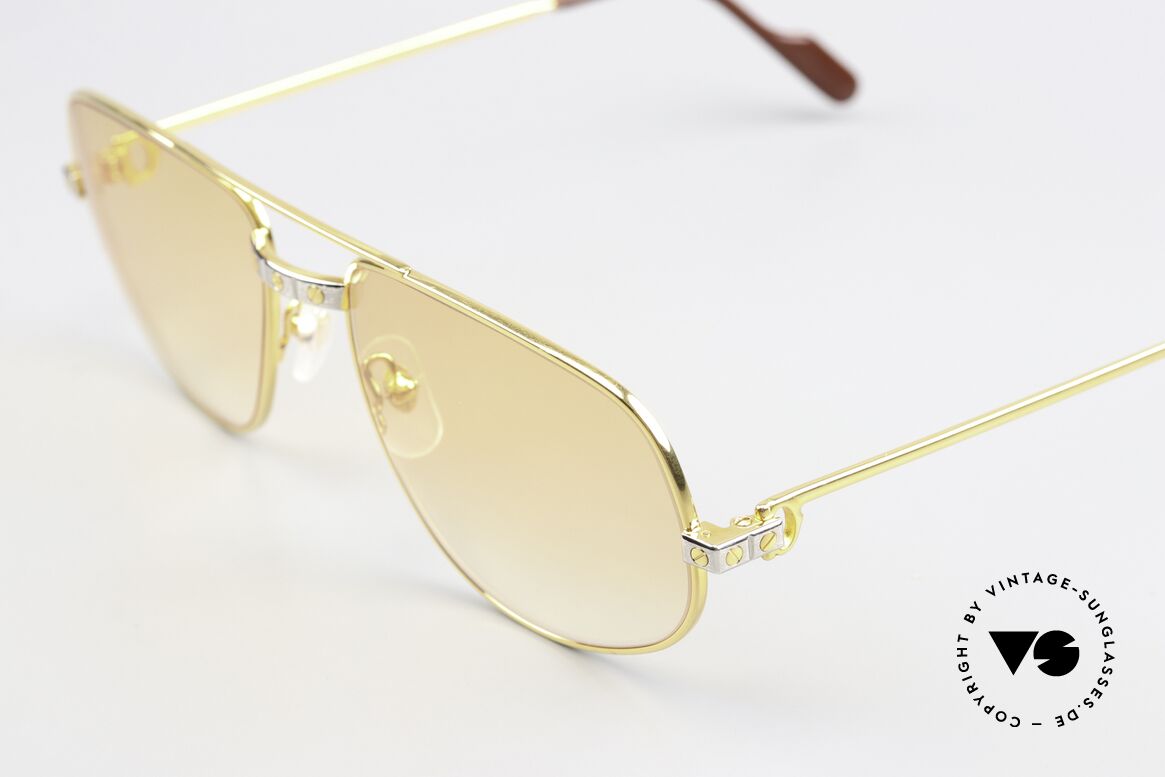 Cartier Romance Santos - L Luxury Sunglasses 1980's, 22ct gold-plated frame (like all vintage Cartier originals), Made for Men