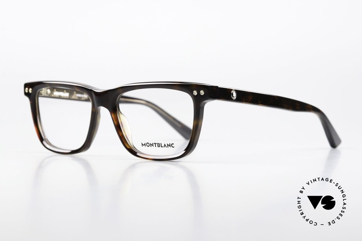 Montblanc MB0322O Full Rim Acetate Tortoise, elegant men's eyeglasses; timeless acetate eyewear, Made for Men and Women