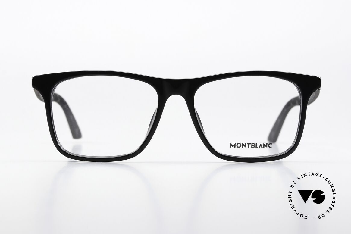 Montblanc MB0359O Sporty Glasses Classic, characteristical frame design with MONT BLANC logo, Made for Men