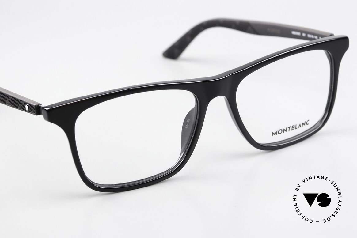 Montblanc MB0359O Sporty Glasses Classic, tangible premium quality, very sporty fit, made in Italy, Made for Men