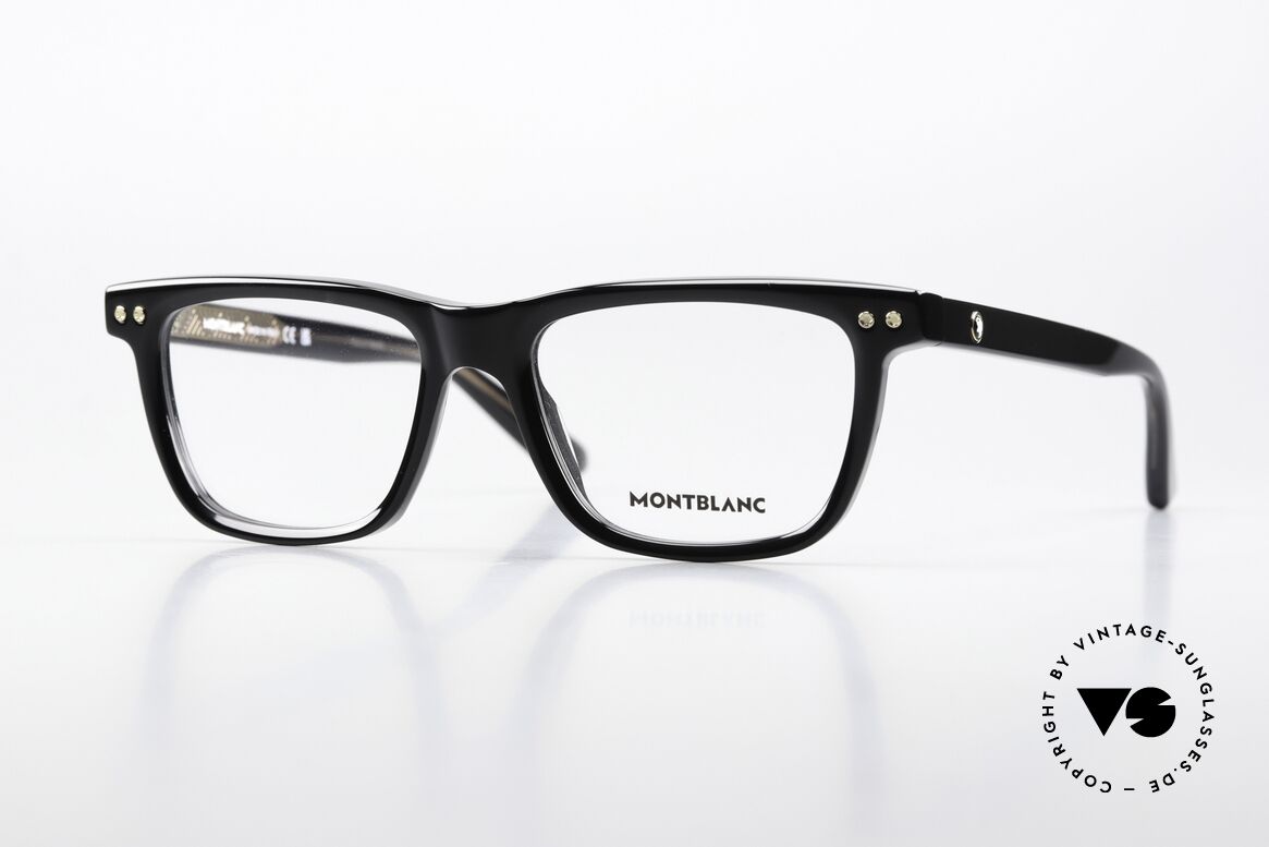 Montblanc MB0322O Square Black Eyeglasses, square glasses by Montblanc, MB0322O in size 51/17, Made for Men and Women