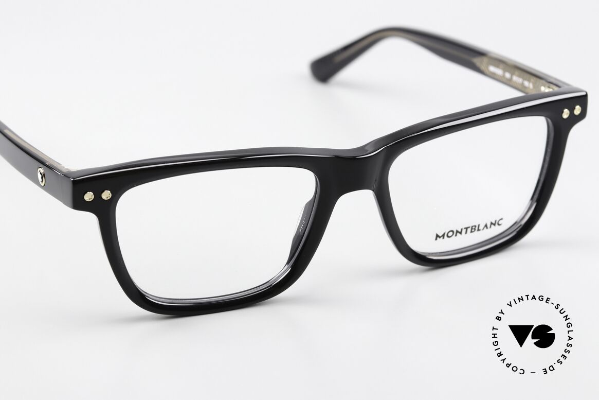 Montblanc MB0322O Square Black Eyeglasses, unworn MONTBLANC eyewear + orig. Montblanc case, Made for Men and Women