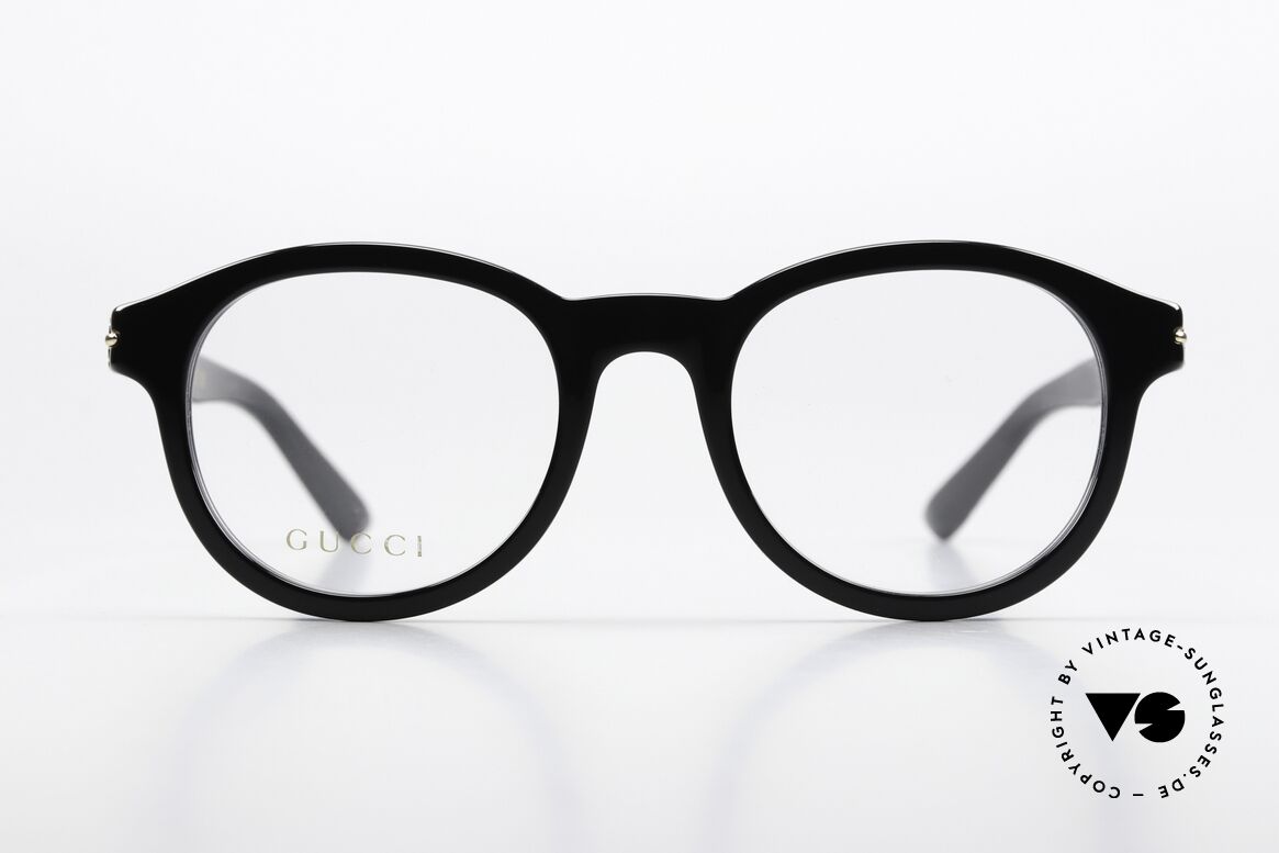 Gucci GG1503O Acetate With Golden Logo, black acetate frame with golden GUCCI logos, Made for Men and Women