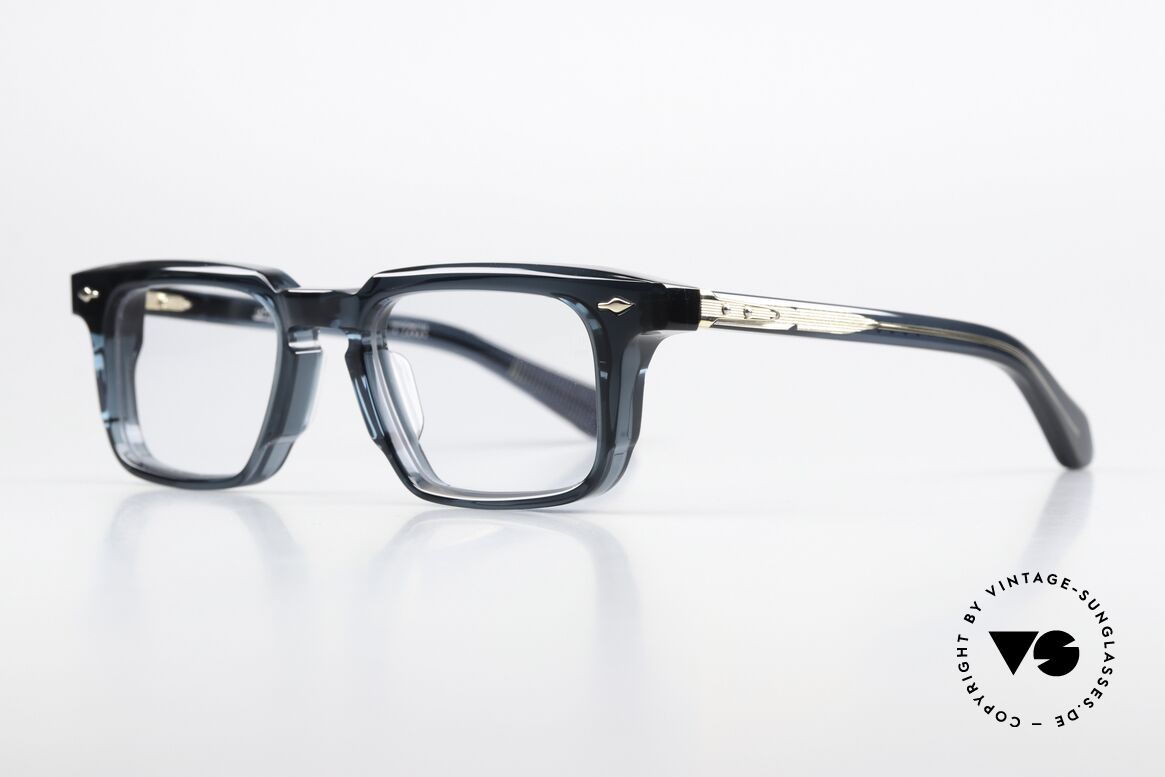 Jacques Marie Mage Moscova Striking Square Eyeglasses, square frame, color: indigo / gold, in size 48-20, Made for Men