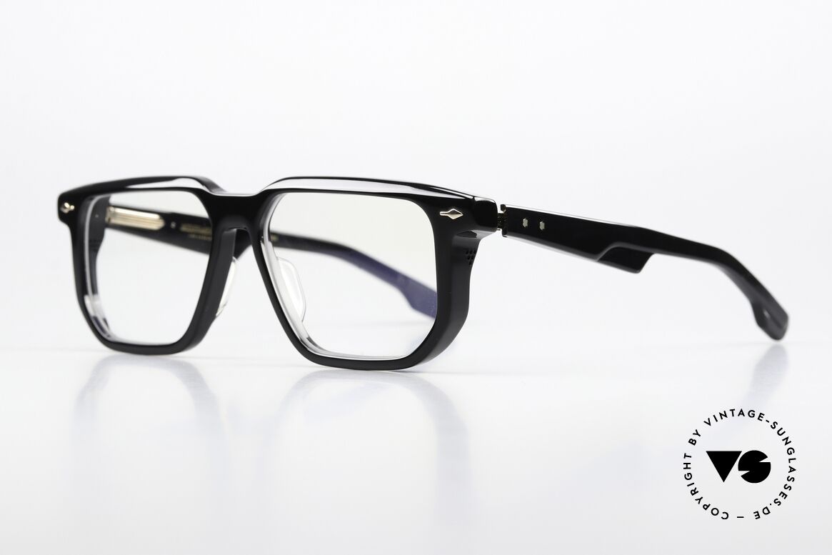 Jacques Marie Mage Saburo Striking Square Eyewear, square frame, coloring: black / gold, in size 54-16, Made for Men
