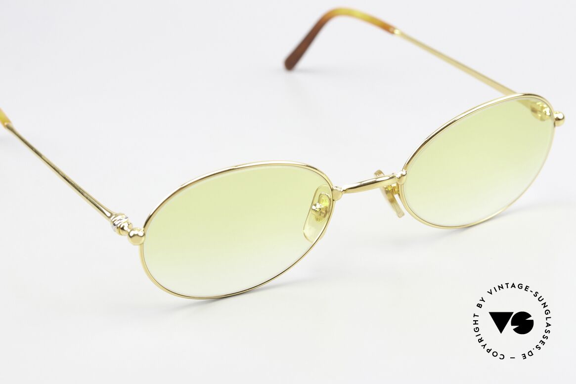 Cartier Saturne - L Oval 90's Luxury Sunglasses, new yellow-gradient sun lenses (also wearable at night), Made for Men and Women