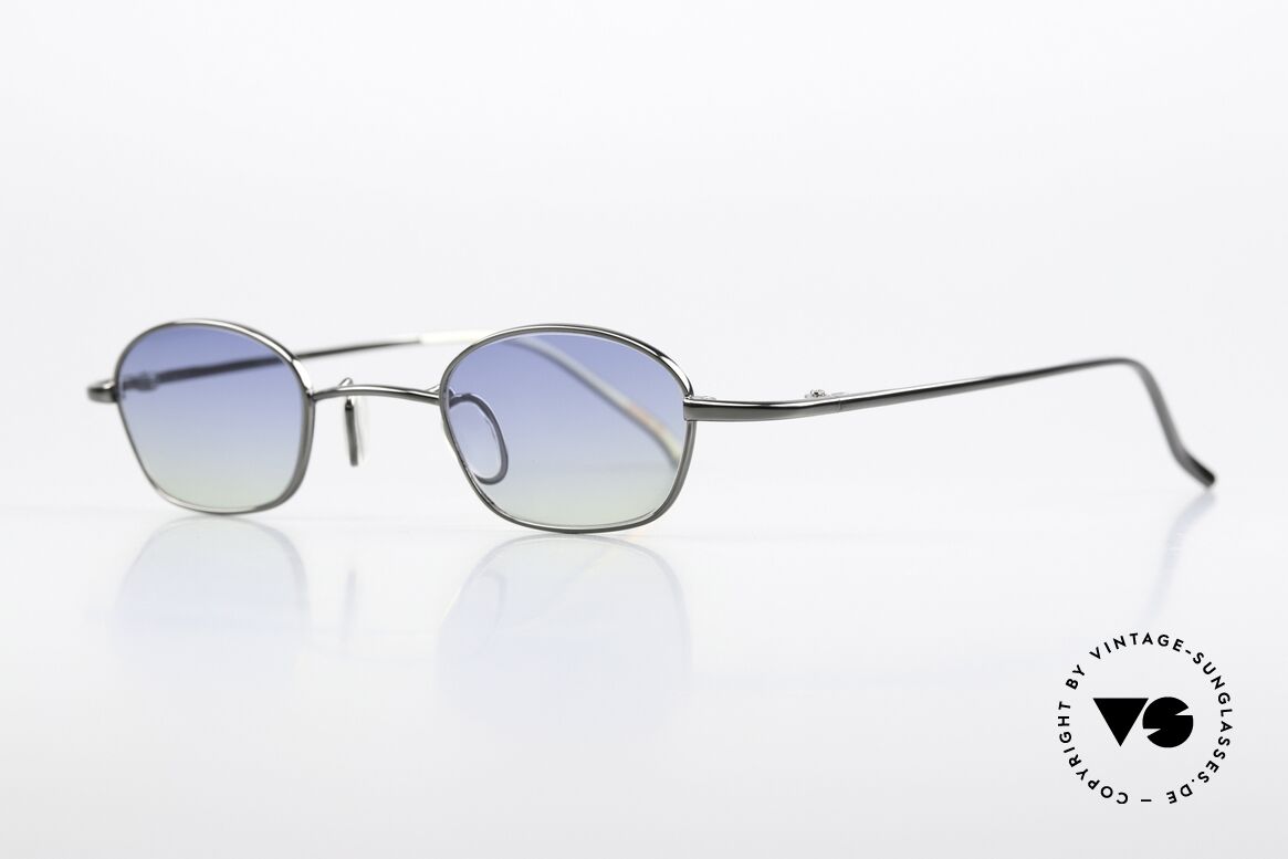 Christian Roth 14007 Pure Titanium Sunglasses, gunmetal finish with blue sun lenses, UNISEX!, Made for Men and Women