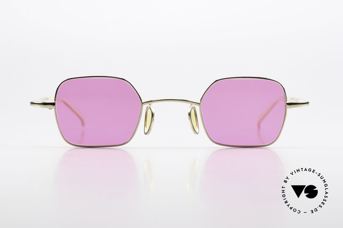 Christian Roth 14004 Pure Titanium Gold-Plated, small titanium frame in size 38/26, made in Japan, Made for Men and Women