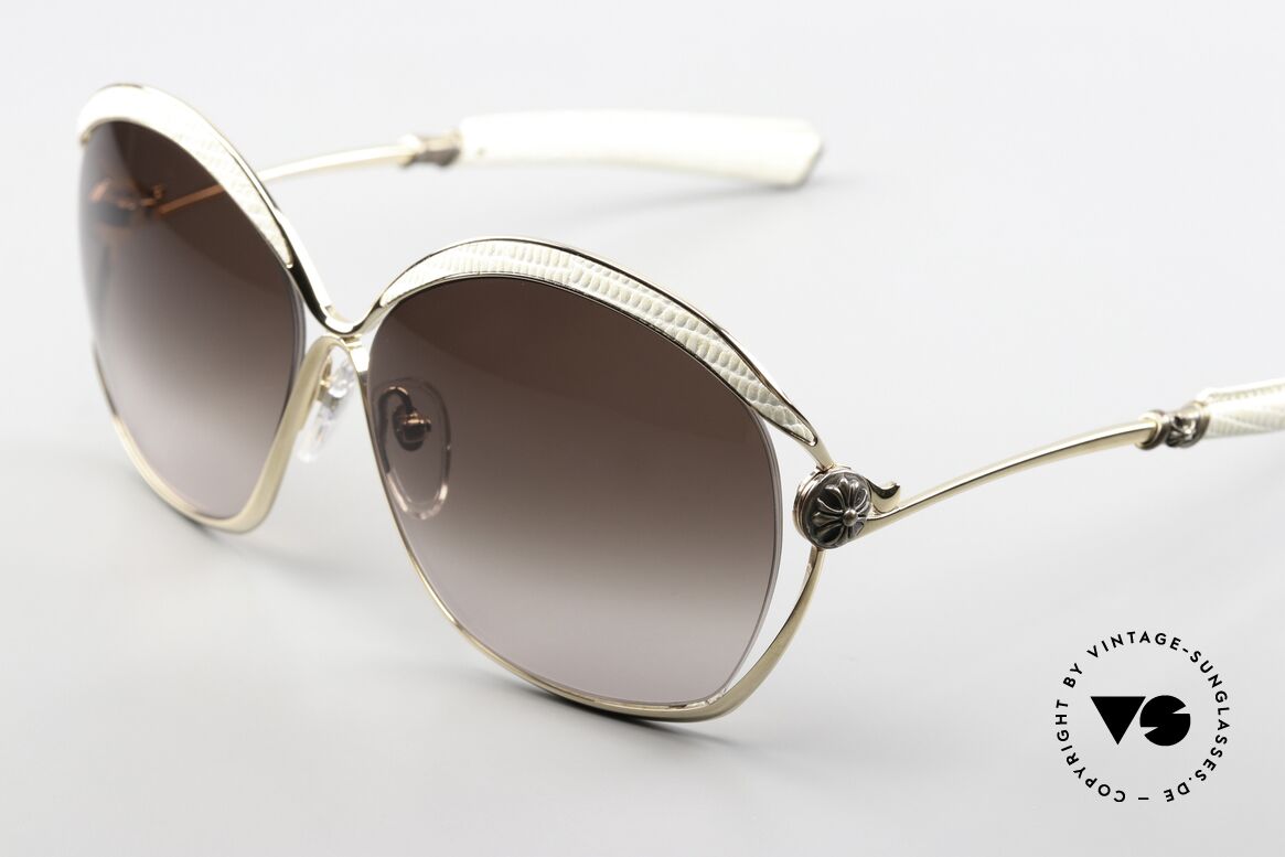 Chrome Hearts Fluffer White Lizard Leather Frame, combination of glamour, luxury & provocation, Made for Women