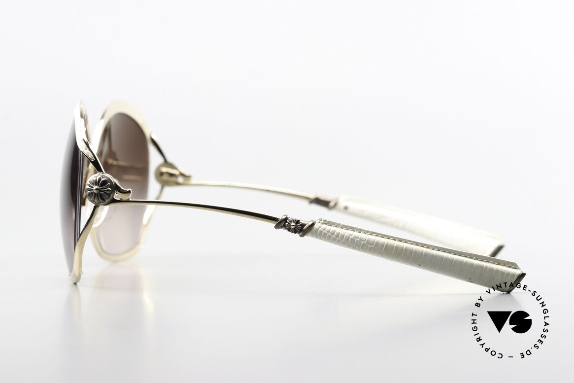 Chrome Hearts Fluffer White Lizard Leather Frame, unworn vintage model from 2009; real rarity!, Made for Women