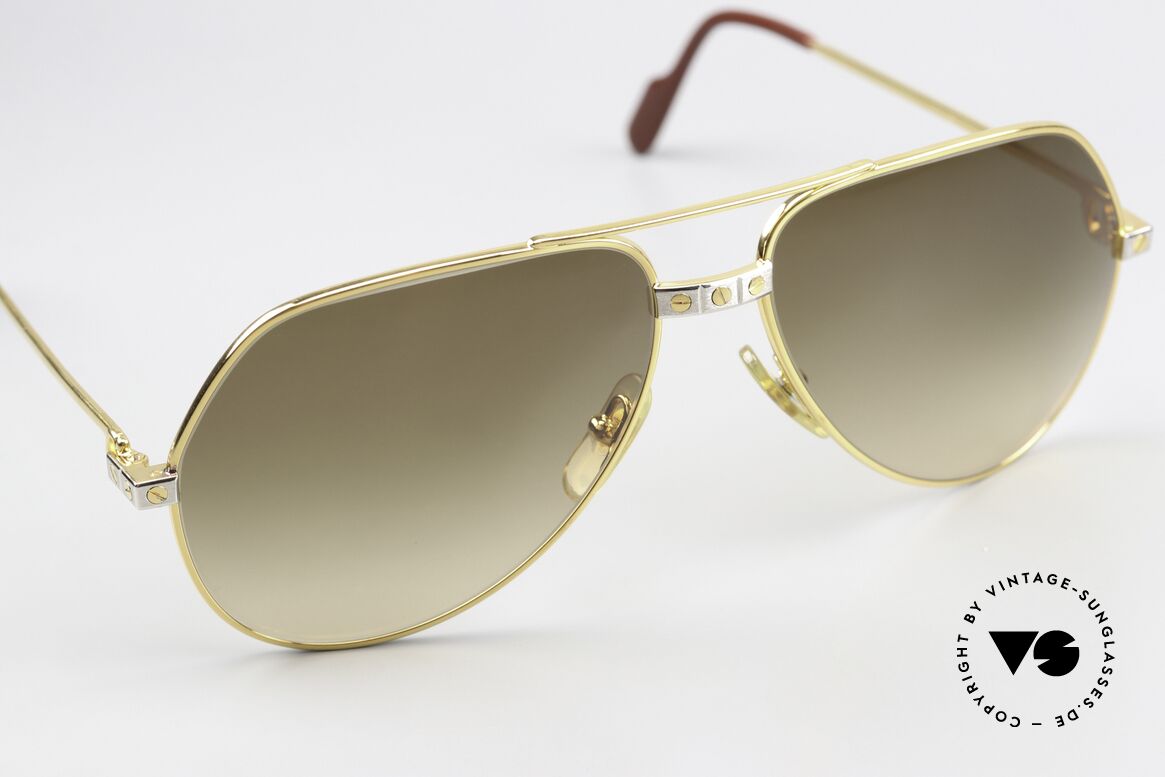 Cartier Vendome Santos - M Aviator Brown Gradient, ultra elegant, new sun lenses (double brown gradient), Made for Men and Women
