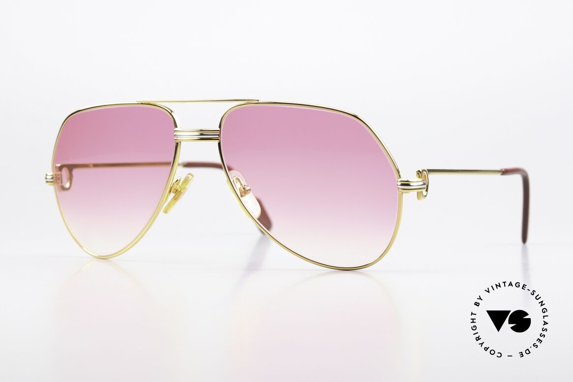 Cartier Vendome LC - M Aviator Shades Pink Gradient, Vendome = the most famous eyewear design by CARTIER, Made for Men and Women