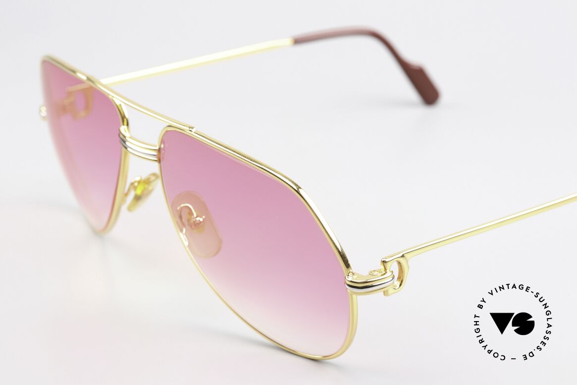 Cartier Vendome LC - M Aviator Shades Pink Gradient, luxury aviator sunglasses, costly 22kt GOLD-PLATED, Made for Men and Women