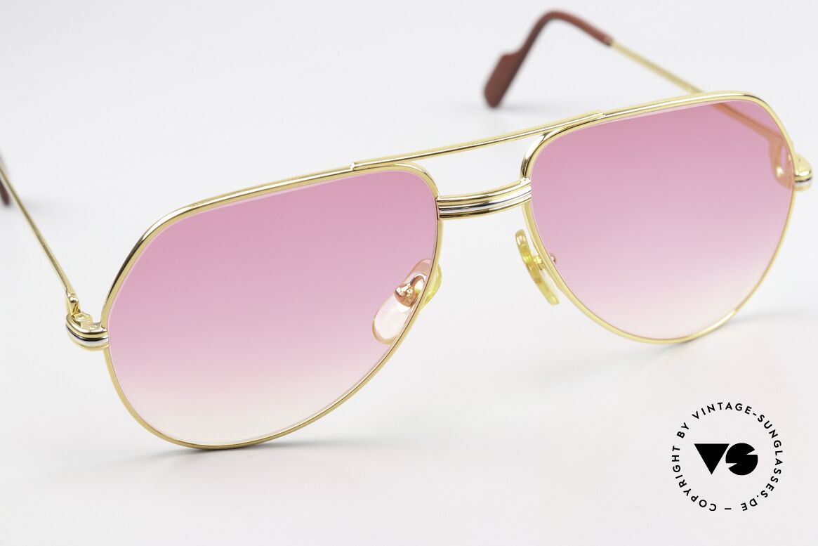 Cartier Vendome LC - M Aviator Shades Pink Gradient, fancy new sun lenses (pink gradient), 100% UV protect., Made for Men and Women