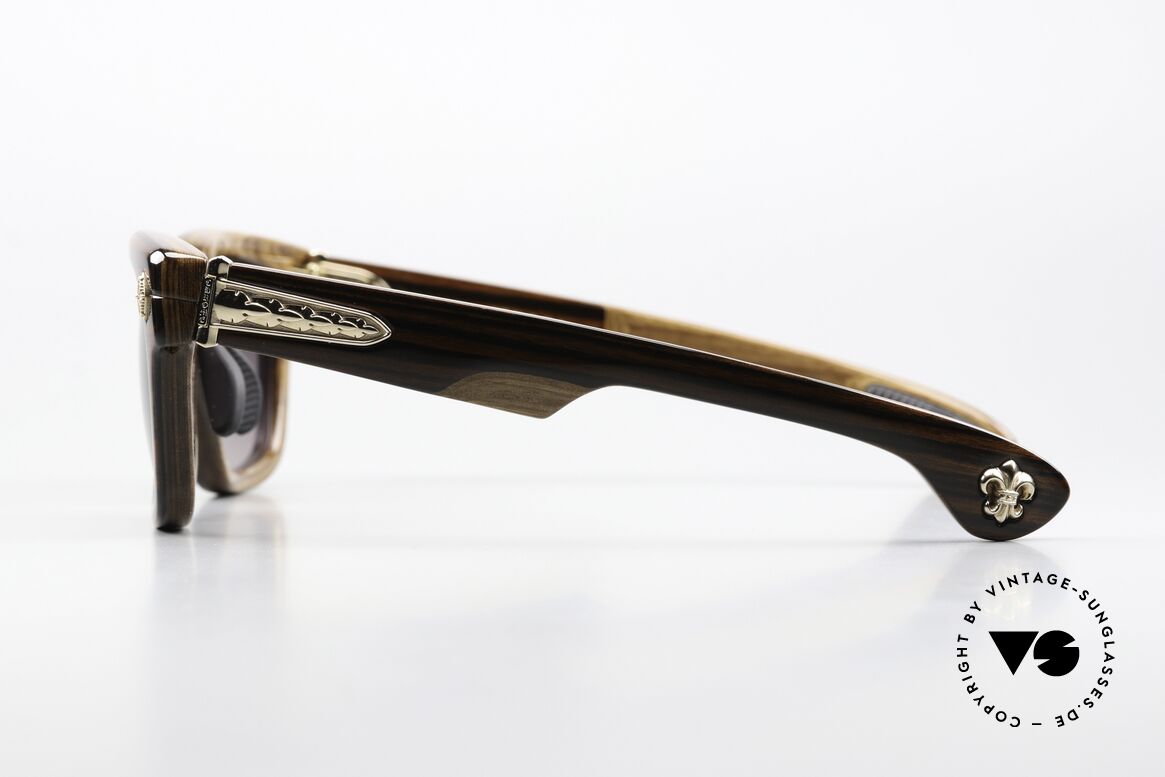Chrome Hearts Lilith Precious Wood Frame 18Kt, spring hinges, rubber nose pads & temple tips, Made for Men and Women