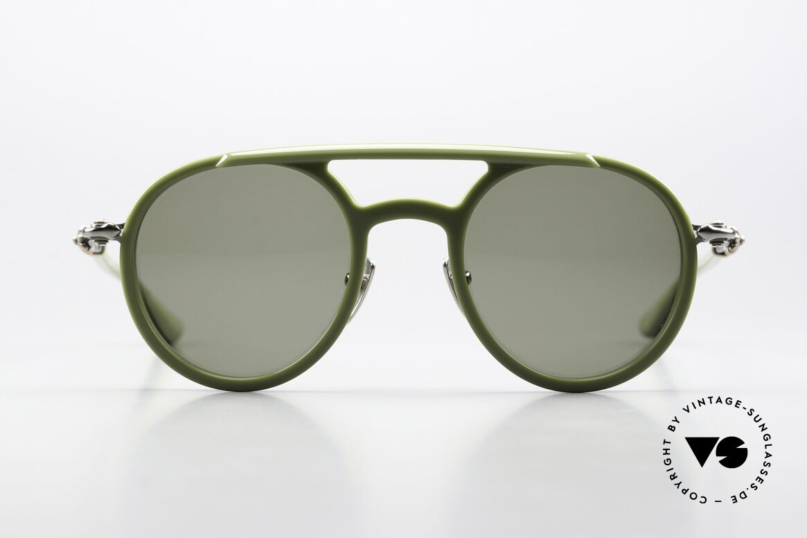 Chrome Hearts Loveboat Aviator Sunglasses Matcha, great color: matcha (ground green tea), Made for Men and Women