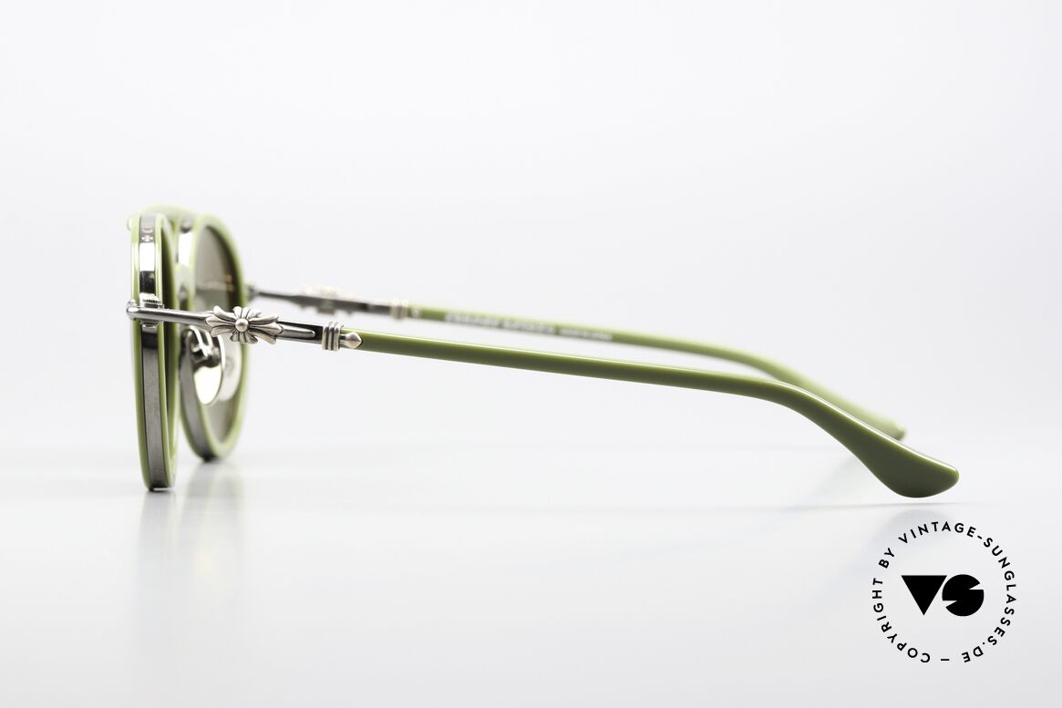Chrome Hearts Loveboat Aviator Sunglasses Matcha, with the signature Chrome Hearts insignia, Made for Men and Women