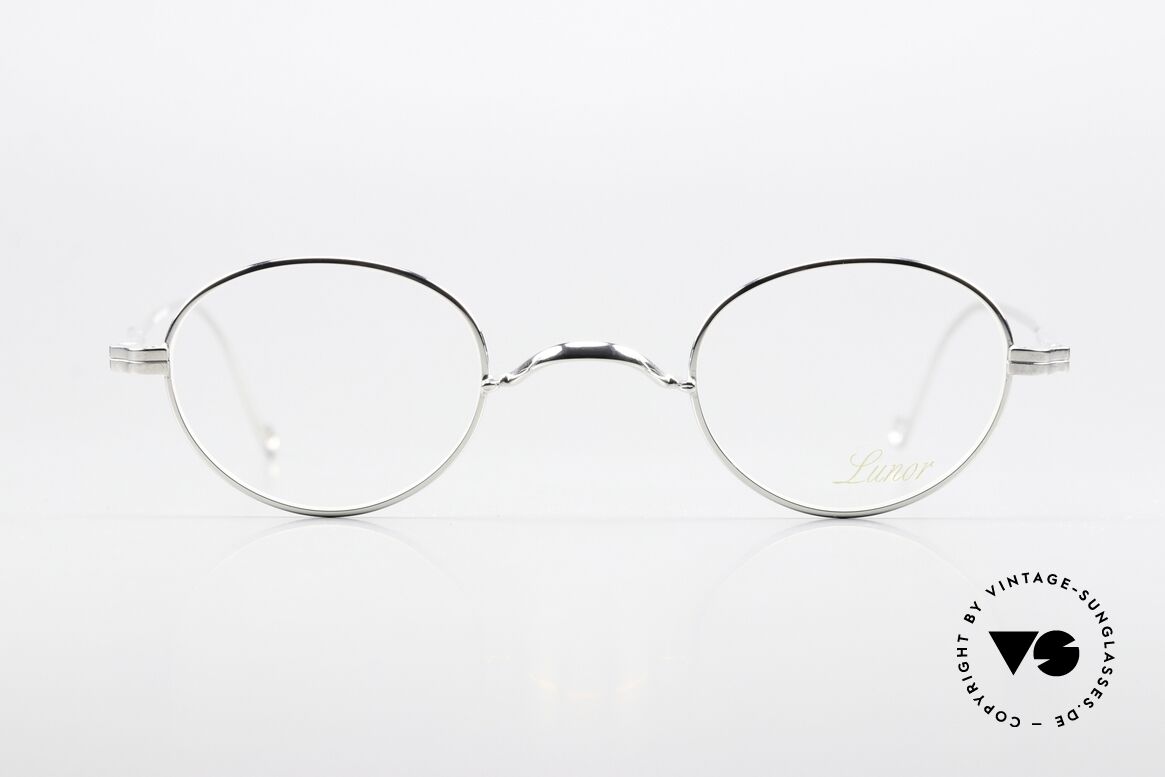 Lunor II 20 Platinum-Plated Frame Small, model 20 of old the Lunor "II" series (full rimmed metal), Made for Men and Women