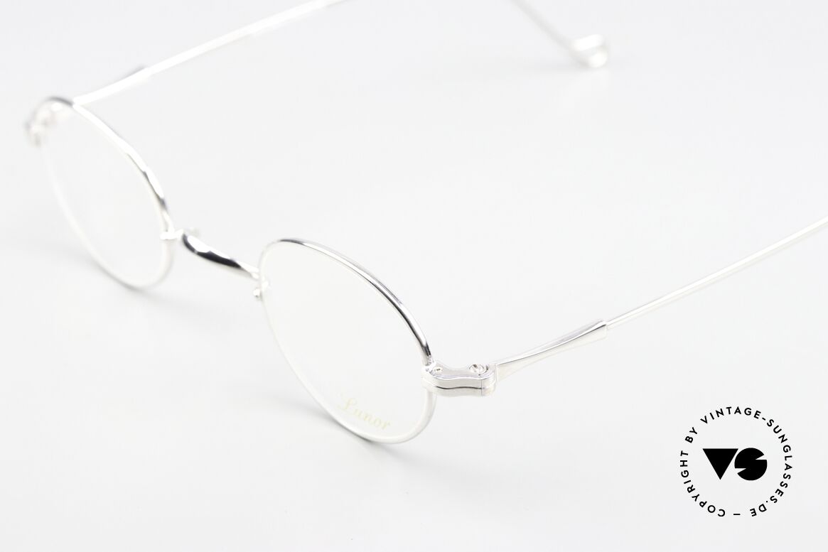 Lunor II 20 Platinum-Plated Frame Small, precious & costly frame alloying in PP = platinum plated, Made for Men and Women