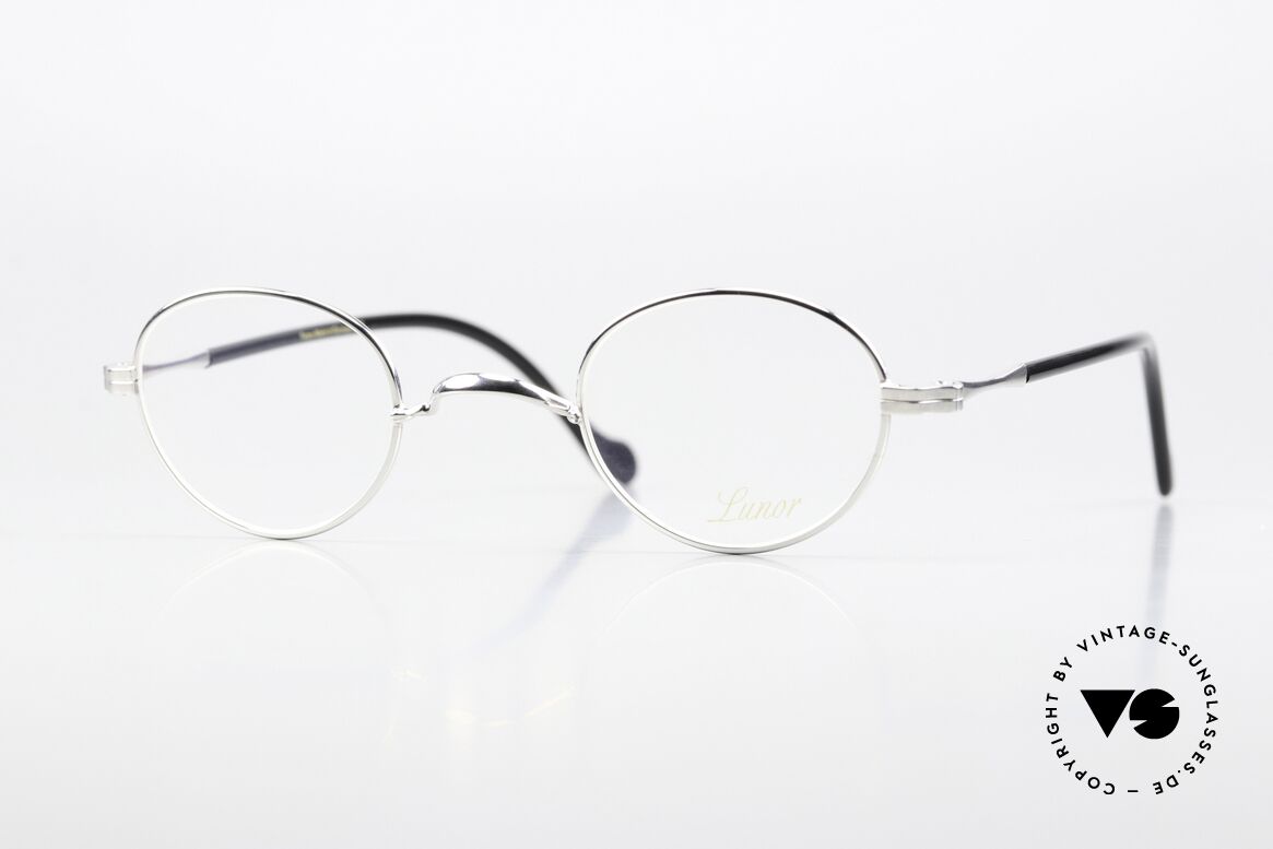 Lunor II A 20 Version With Acetate Temples, small Lunor glasses for ladies and gentlemen similarly, Made for Men and Women
