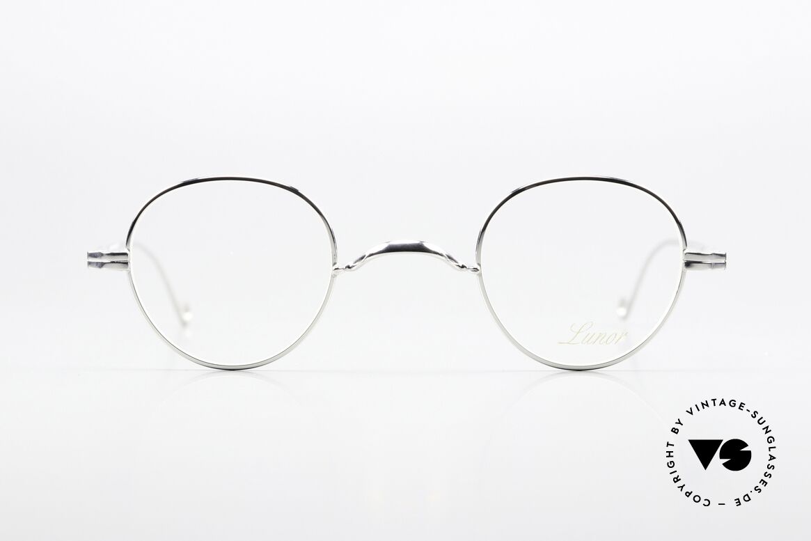 Lunor II 15 Old Panto Frame Platinum, full rimmed, PLATINUM-PLATED (top-notch quality), Made for Men and Women