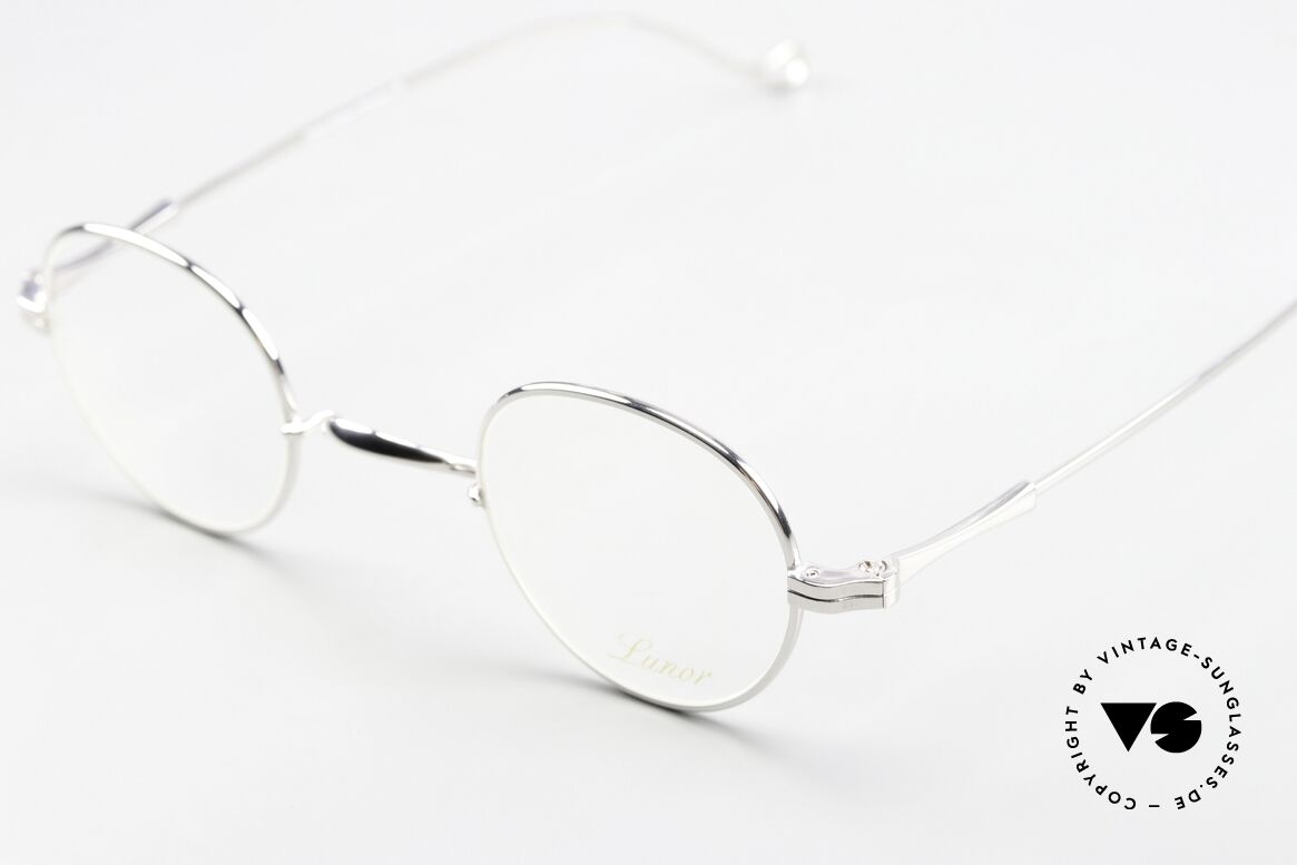 Lunor II 15 Old Panto Frame Platinum, traditional German brand; quality handmade in Germany, Made for Men and Women