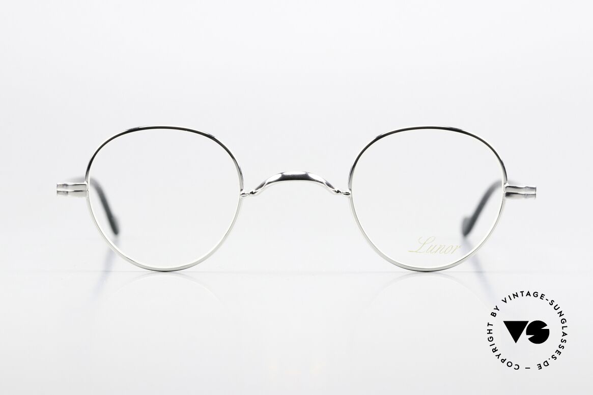 Lunor II A 15 Platinum Frame With Acetate, full rimmed, PLATINUM-PLATED (top-notch quality), Made for Men and Women