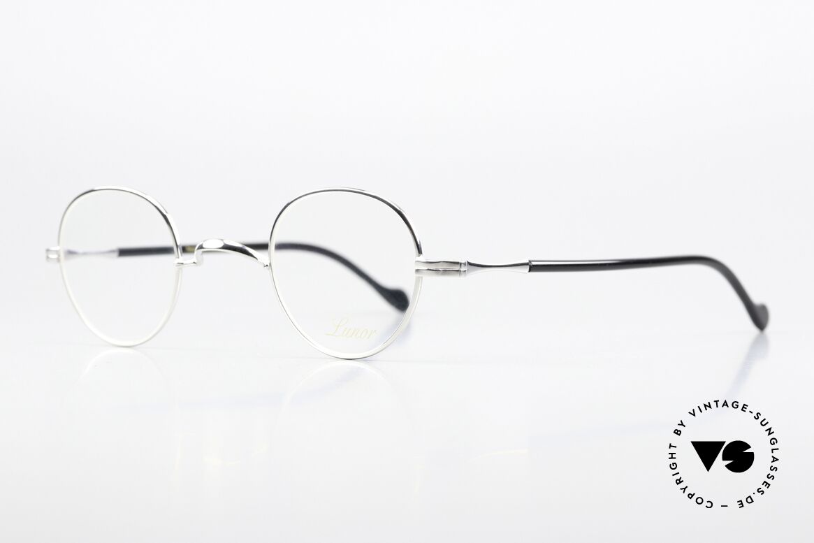 Lunor II A 15 Platinum Frame With Acetate, in size 39/26; can be glazed with strong prescriptions, Made for Men and Women
