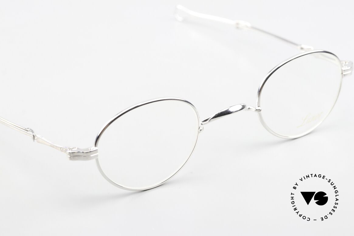Lunor I 20 Telescopic Temples Like A Telescope, unworn rarity from approx. 1999, platinum-plated, Made for Men and Women