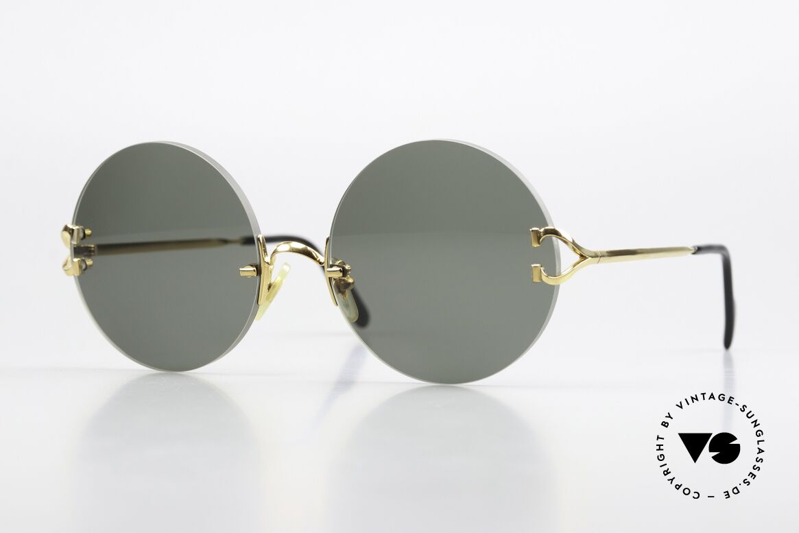 Cartier Madison 55 Customized Big Size 55mm, noble rimless Cartier luxury sunnies from 1997, Made for Men and Women