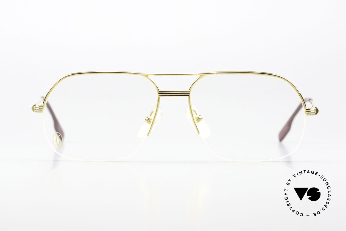Cartier Orsay Luxury Vintage Eyeglasses, model of the 'Semi-Rimless' Collection by CARTIER, Made for Men