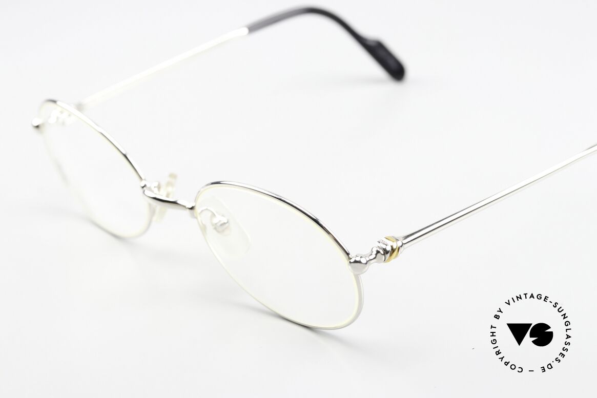 Cartier Saturne - S Oval Luxury Frame Unisex, precious, platinum-plated frame in small size 49/19, 130, Made for Men and Women