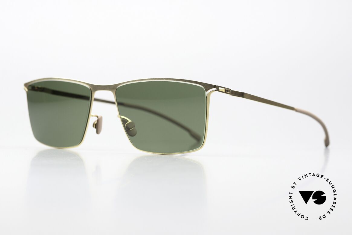 Mykita Alvin Classic Sunglasses Gold, color 013 "Glossy Gold", with POLARIZED sun lenses, Made for Men and Women