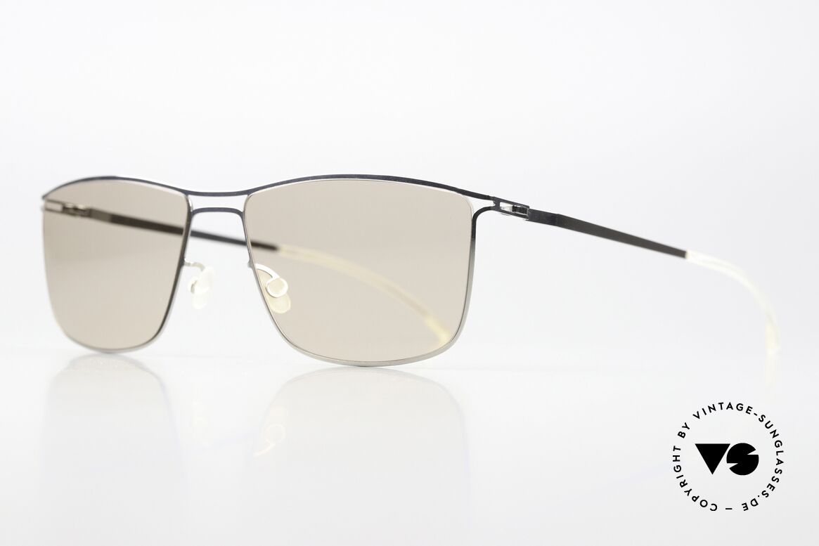 Mykita Berge Soft Brown Sun Lenses, color code 051: shiny silver with soft brown sun lenses, Made for Men and Women