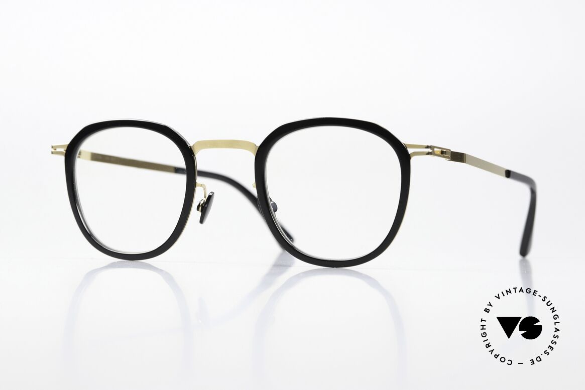 Mykita Birk Square Panto Black Gold, Mykita eyeglasses, model BIRK, size 44-24, color 945, Made for Men and Women