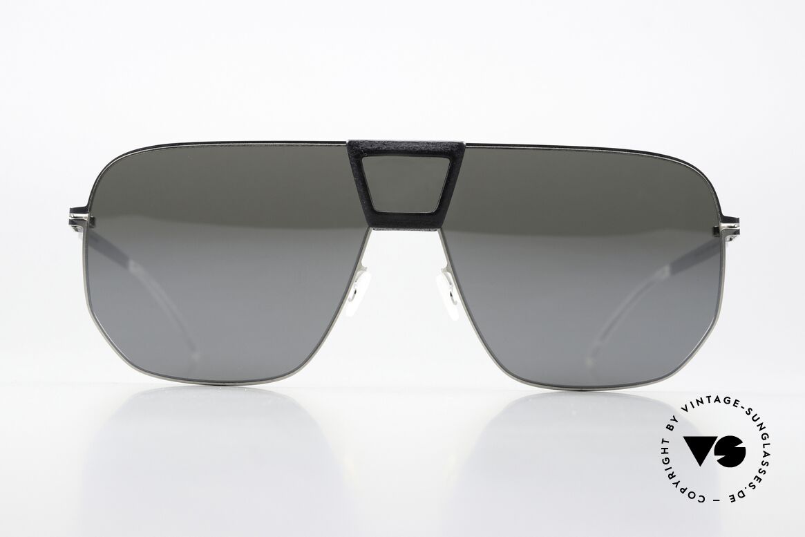 Mykita Mylon Cayenne Black Shiny Silver Flash, color 351 = 'Pitch Black Shiny Silver Flash', Made for Men and Women