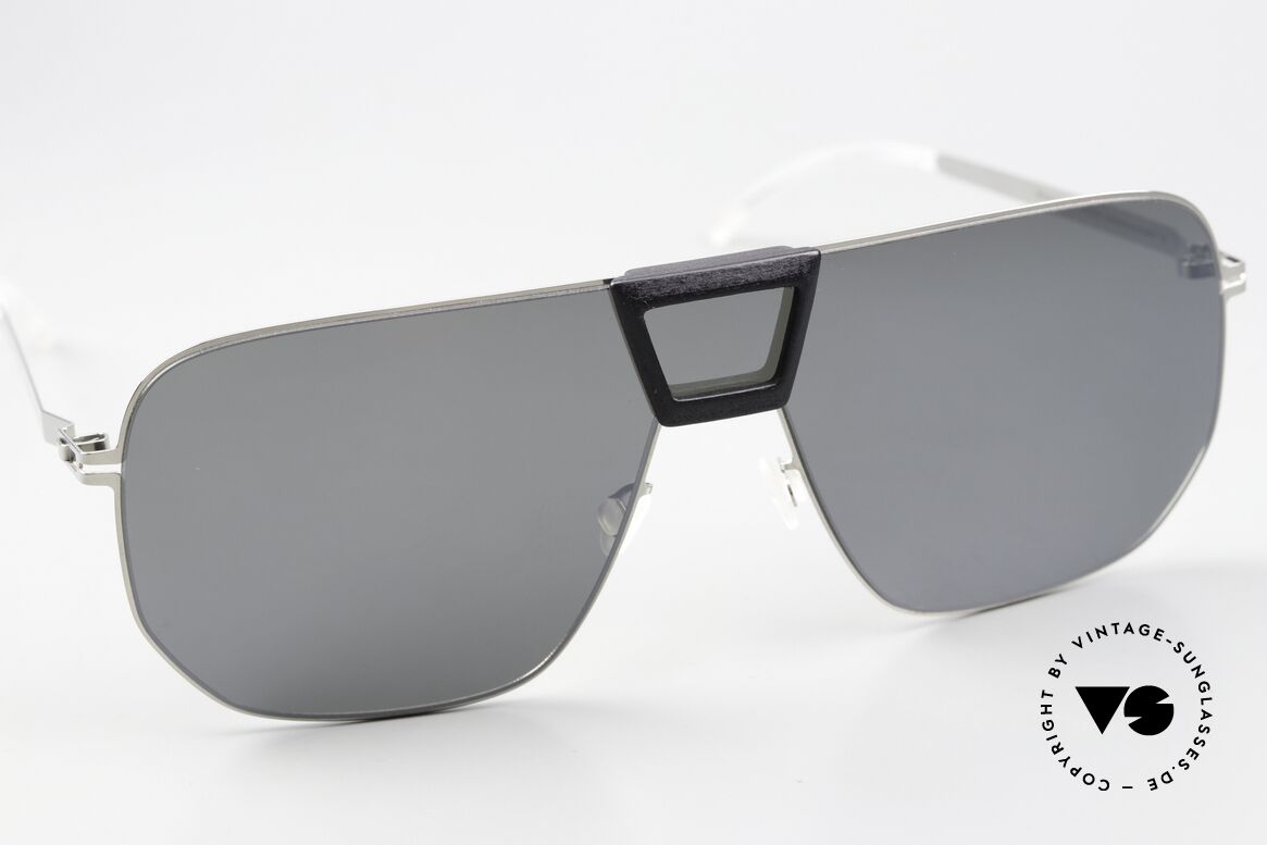 Mykita Mylon Cayenne Black Shiny Silver Flash, unworn model with original case by MYKITA, Made for Men and Women
