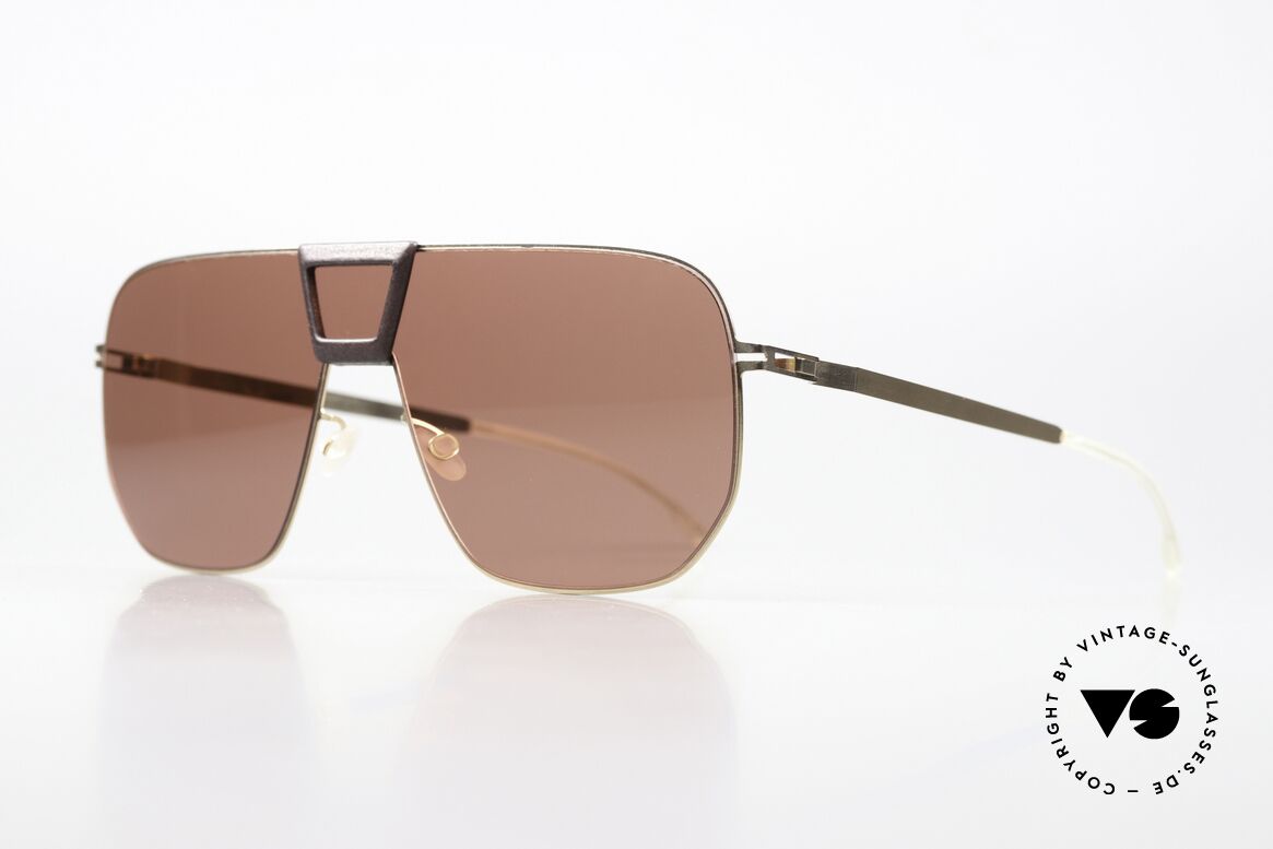Mykita Mylon Cayenne Ebony Brown Champagne Gold, designer sunglasses = 'Purple Solid Shield', Made for Men and Women